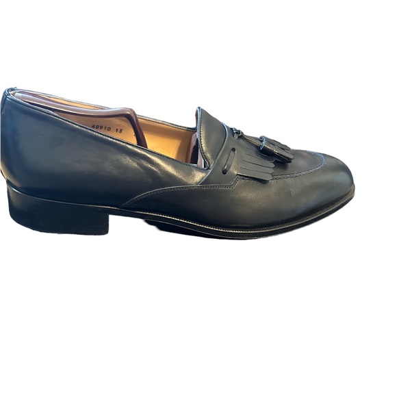 NIB! ALFREDO LEATHER TASSEL SLIP ON LOAFER - BLACK - Picture 5 of 11